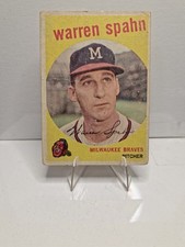 1959 Topps - Warren Spahn #40 Born 1921
