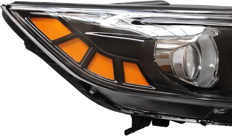 Para 2011-2013 Kia Optima conjunto de farol lado direito halogênio cromado lente transparente - Imagem 4 de 4