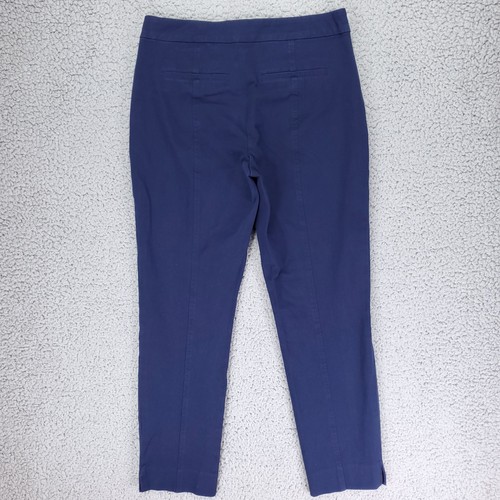 NYDJ Chino Ankle Pants Womens 4 (29x26) Navy Blue Straight Crop Office Casual - Picture 6 of 13