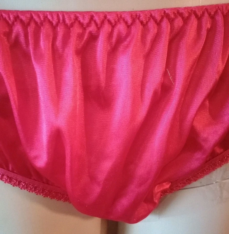 De Colección Estilo Bikini Panty S 9, 27-40 Unisex Sissy Hombres CD Mujeres Rojo Nylon Hecho a Mano  Foto 3 de 4