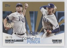 2023 Topps Series 1 One-Two Punch Gold 38/75 Shane McClanahan Baz #12P-7 2id