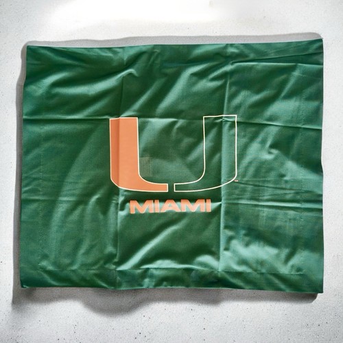 2 UNIVERSITY of MIAMI UM HURRICANES FOOTBALL JERSEY New PILLOW SHAMS SET Canes - Picture 7 of 17