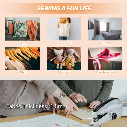 Handheld Sewing Machine for Beginners, Mini Portable Sewing Machine, Suitable... - Picture 6 of 6