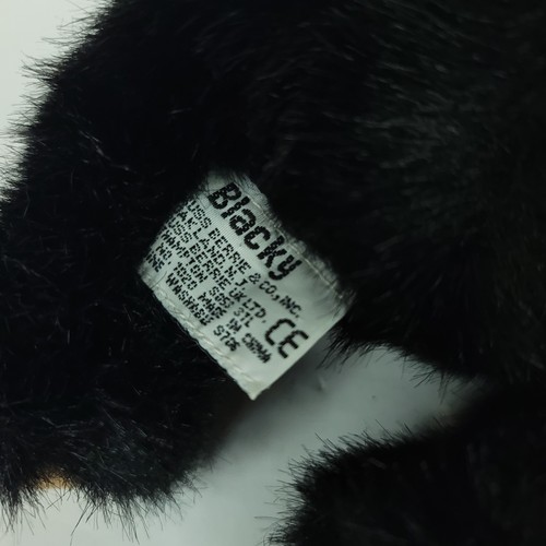 Russ Berrie Black Bear Blacky Plush 10” Caress Soft Pets With Tags - Picture 8 of 8