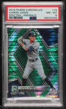 2019 Panini Chronicles Spectra Emerald Prizm /5 Aaron Judge #15 PSA 8