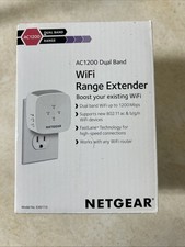 NETGEAR AC1200 WiFi Range Extender - White EX6110 NEW