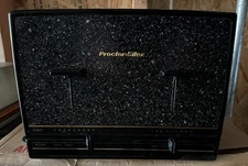 Proctor Silex Toaster Rare Black Granite Color 4 Slice Stainless Steel Vtg Works