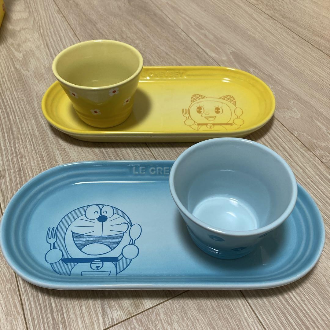 食器 LE CREUSET Plate Set DORAMI Ship In 24h【Japan Le Creuset x Doraemon 】 DORAEMON DORAMI