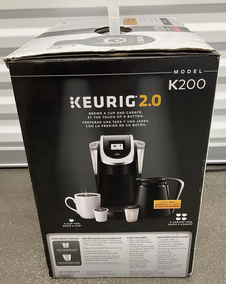 Keurig K200 HOT 2.0 Plus Series K-Cup Pod Coffee Maker, BLACK Brand New - Image 3 of 4