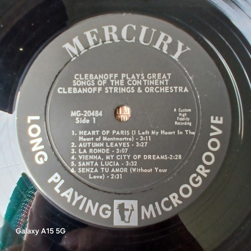 Clebanoff Plays Great Songs Of The Continent Mercury MG 20484 - Picture 6 of 9