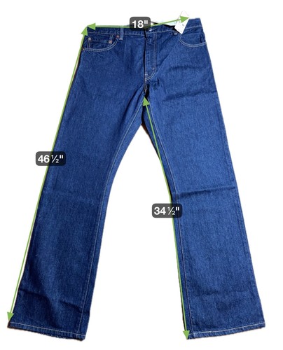 Levi’s 517 Men’s Bootcut Leg Jeans 36x34 Dark Blue NWT List $59 - Picture 9 of 9