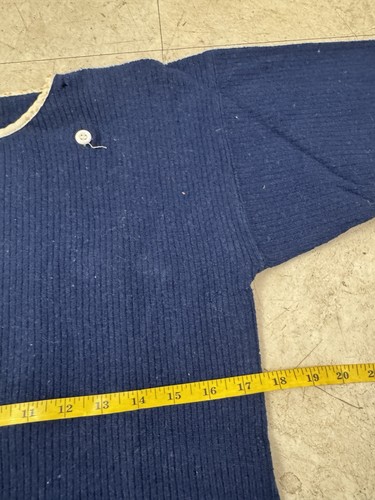 Contoocook Mills Wool Henley Shirt Undershirt 1900s 20s Vtg Antique Work Logger - Picture 9 of 18