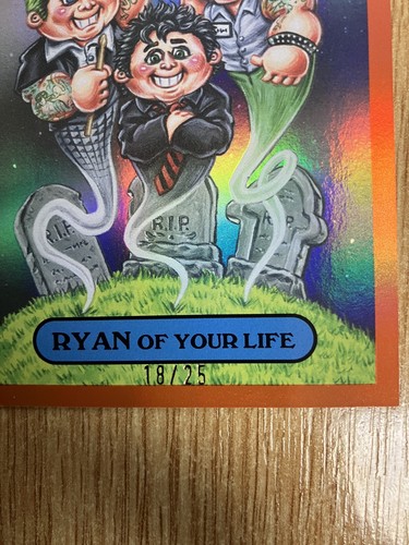 Topps Garbage Pail Kids Green Day Ryan Of Your Life Orange Foil Parallel /25 GPK - Bild 2 von 3