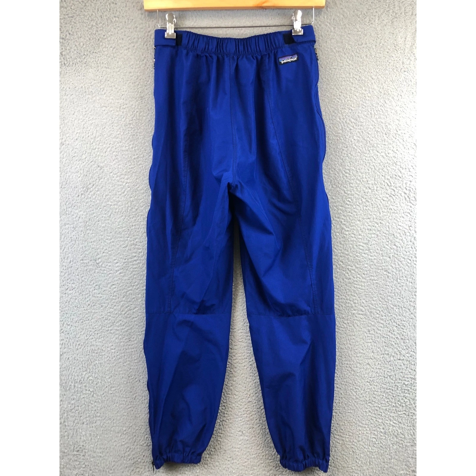 Vintage Patagonia Waterproof Shell Pants Ski Snowboard Blue Elastic Waist Mens M