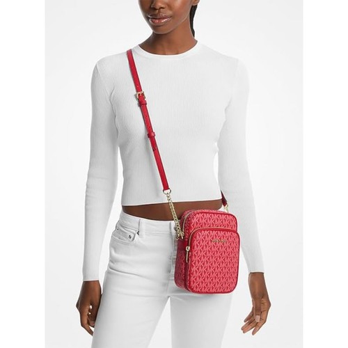 Michael Kors Jet Set Travel Medium Logo Crossbody Bag, Bright Red 35R4GTVC6V-Bre - Picture 4 of 8