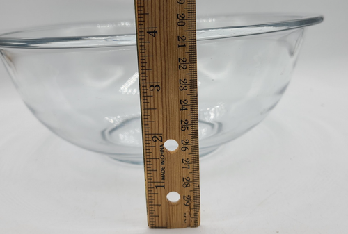 Set Of 2 Nesting Bowls Clear Pyrex Mixing Bowls 322H 325H with 1 Lid - Picture 11 of 17