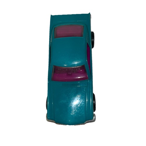 Tootsie Spielzeug groß Kunststoff 1965 Mustang Fastback türkis mit rosa Innenausstattung - Bild 4 von 9