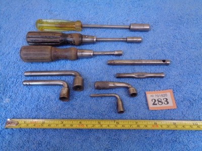 9 x B.S.F. & B.A. Imperial Schraubenschlüssel, Schraubendreher, Steckschlüssel Oldtimer Restposten #283