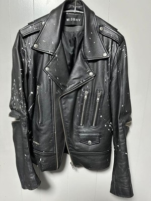 MISBHV Leather Jacket XS Fits L Black Streetwear Rare japan used item