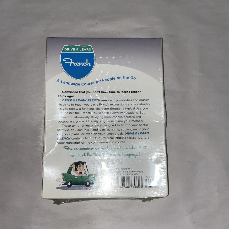 DRIVE & LEARN FRENCH with 2 CD and LISTENER'S GUIDE by HOWARD BECKERMAN, NEW - Image 2 of 4