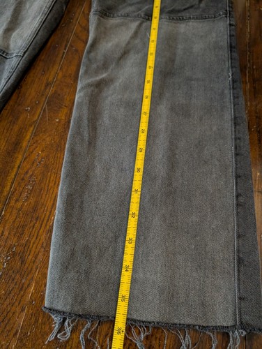 Hollister Womens OS Ultra High Rise Dad Jeans 24x29 Straight Black Color Block - Picture 2 of 12