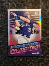 2022 Bowman Chrome Cal Raleigh Rookie Of The Year Favorites RC Refractor + Paper