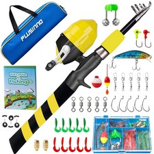 Kids Fishing Pole, Portable Telescopic Fishing Rod and Reel Combo Kit - with ...