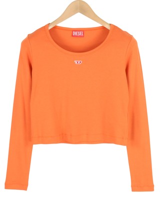 DIESEL T-BALLET-D オレンジ 長袖 Tシャツ S DIESEL T-Ballet-D Women T-Shirt XL Orange Long Sleeve Round