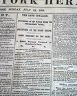 BATTLE OF COOL SPRING Clarke County Virginia 1864 Civil War Newspaper