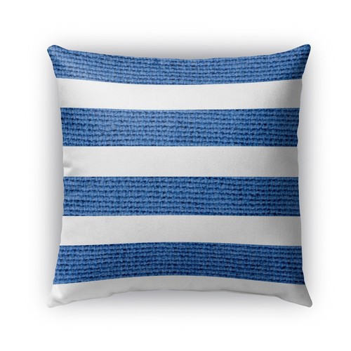 Kavka Designs blue; white centerville outdoor pillow with Blue, White 16" x 16"