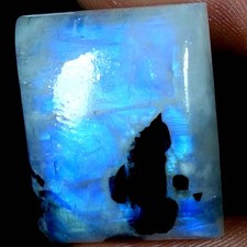 Natural Moonstone Black Tourmaline Cushion Cab Gemstones 43.80Cts 19x 23x 09mm