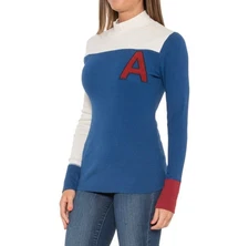 Alp N Rock Mock Nek Ski Top Size M Embroidered Long Sleeve $220 NWT Blue