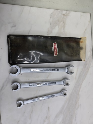 "3 piezas vintage CRAFTSMAN -V - 3/8-11/16""" Juego de llaves de tuerca acampanada hechas en EE. UU. - Imagen 11 de 11