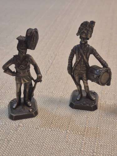 Rare Vintage Pewter War Soldier Figurines Lot of 4 Made by Rose Models Free Ship - Picture 2 of 14