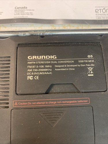 Grundig G5 Shortwave Radio SSB-AM/FM/SW Dual Conversion-700 Mem Presets Working - Zdjęcie 14 z 18