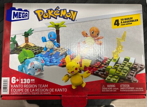 Mattel Mega Pokémon Kanto Region Team Pikachu Squirtle Charmander used - Picture 1 of 5