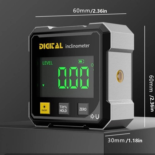 Inclinómetro transportador de nivel digital de cuatro lados indicador de ángulo de pantalla digital - Imagen 6 de 11