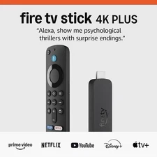 New Amazon - Fire TV Stick 4K Plus (newest model) Stream, Alexa+, Wi-Fi 6, UHD