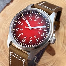 Tandorio 39mm 20ATM Diving Field Watch Beige Dial NH35 PT5000 Movement Mechanica