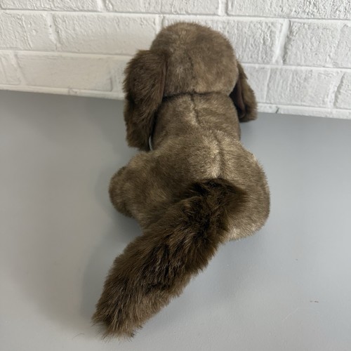 Vintage Hugginpuff hellbraun Labrador flauschig 14 Zoll Plüschhund Augenbraue zwinkernde Augen 1985 Rarität - Bild 5 von 12