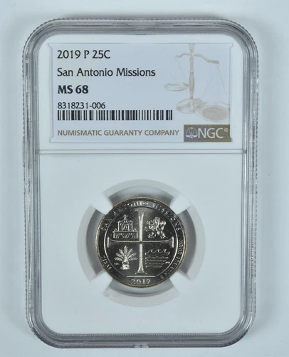 2019-P Washington Quarter San Antonio Missions ATB MS68 NGC