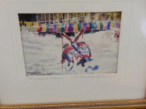 Gemälde "FINISHING SPRINT" von Richard Low Evans (signiert) gerahmt SEHR SELTEN - Bild 2 von 7