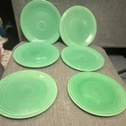 Fiesta Green Ceramic Side Plate Set of 6 Glossy Finish