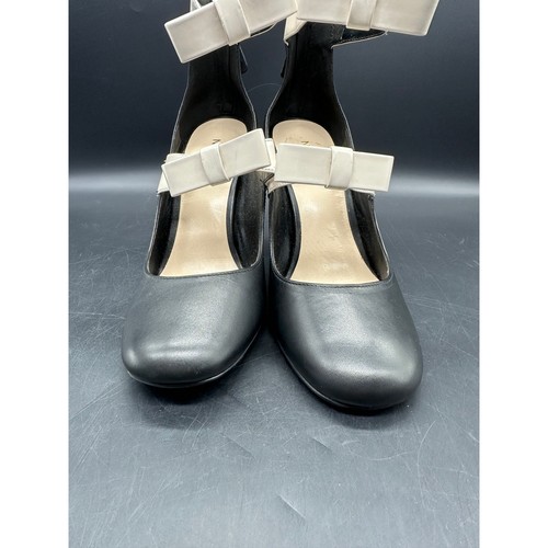 Nine West Dannell Mary Jane Pumps High Heels Riemen Schleifen Reißverschluss schwarz Gr. 6,5 Urlaub - Bild 2 von 8