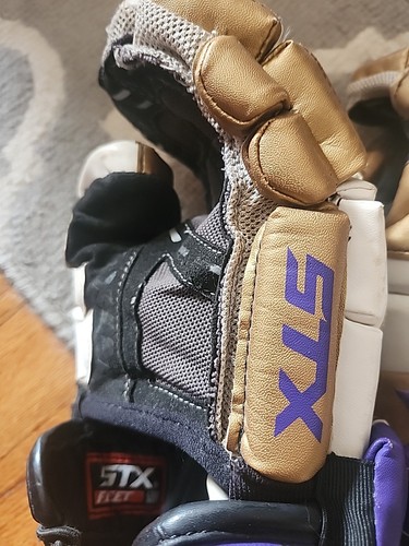 STX K18 Lacrosse Gloves – Rare Collectible Gear SZ L Fleet Field 12 R639 - Picture 9 of 13
