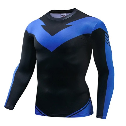 Nightwing Compression Shirts Men T Shirt Running Quick-Dry Shirts Men - Picture 1 of 10