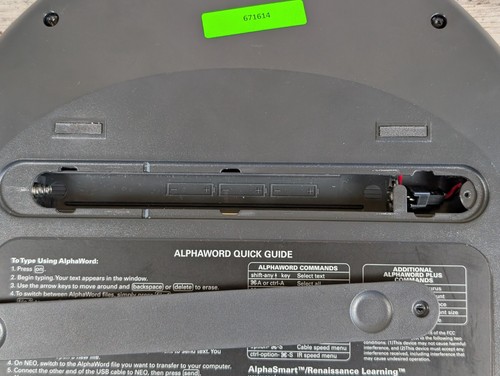 Alphasmart Neo 2 - Sys 3.8 - Alphaworld Plus 3.3 Word Processor - Tested *READ* - Picture 7 of 8