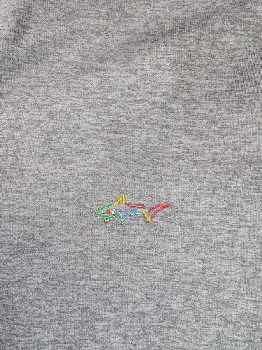 Greg Norman Quarter Zip Pullover Men’s XL Gray Shark Logo Golf Performance Shirt - Picture 3 of 11