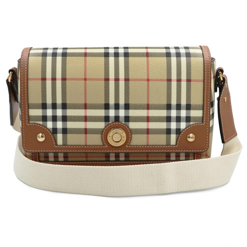 BURBERRY 8092067 Nova Check Notebook Bag Briar Shoulder Bag #804