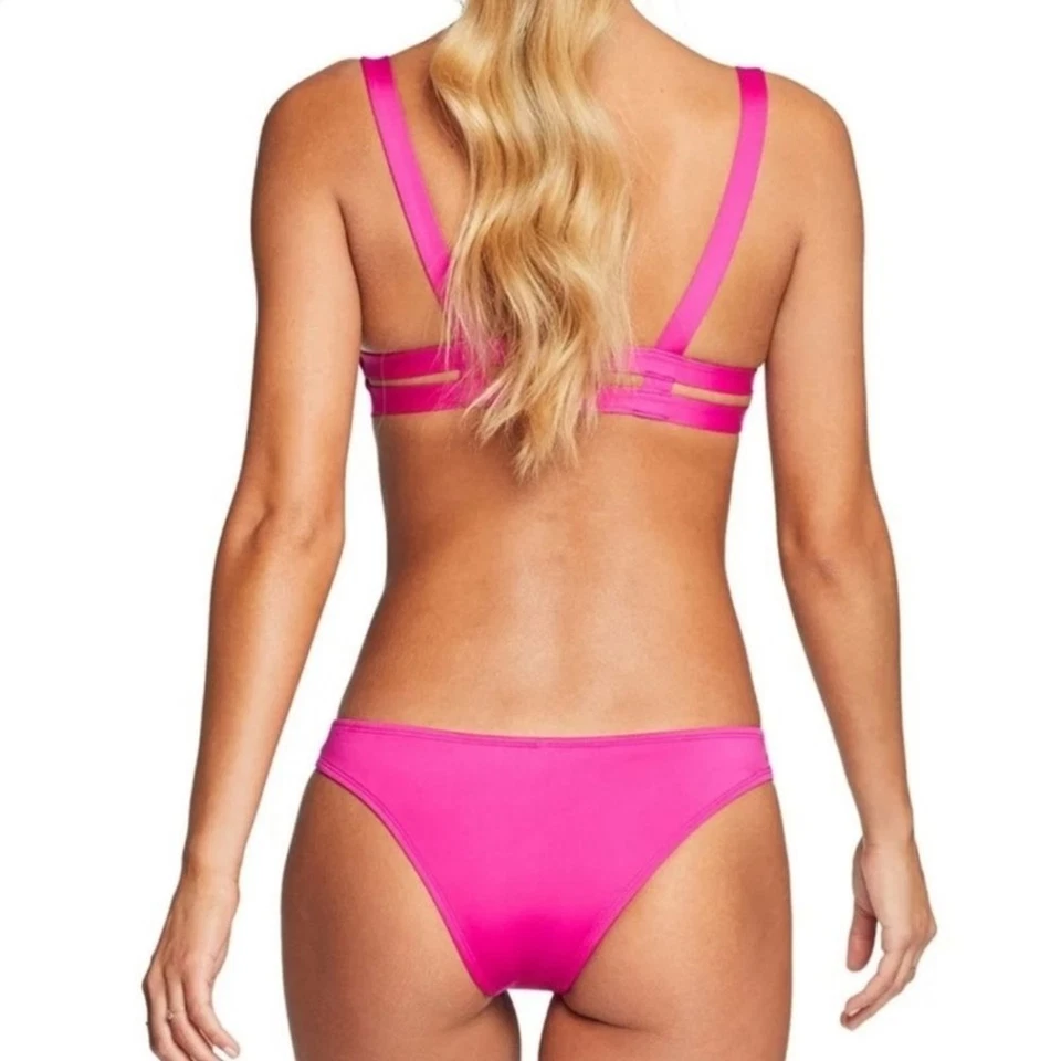 Vitamin A Neutra Bralette Women's XL 12 D Cup Hot Pink Fuscia Modern Bikini Top - Image 3 of 4